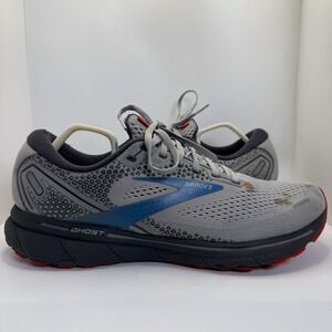 Brooks Ghost 14 Men's Size 11 D Gray Red Blue Running Shoes 1103691D078 Athletic